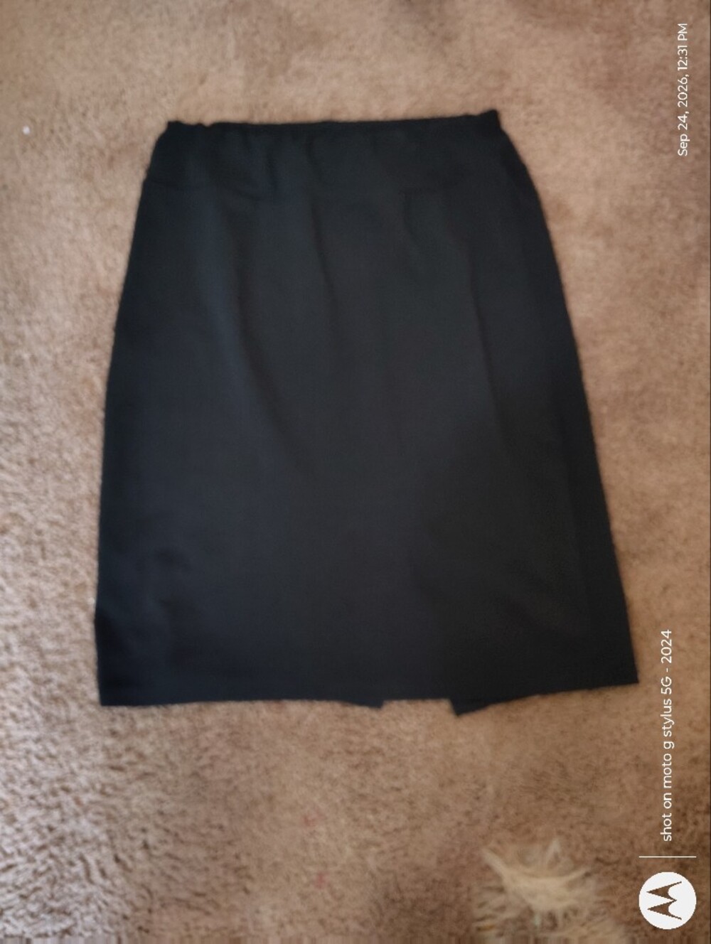Women's Black Pencil Skirt - Sleek Professional Style Size XL